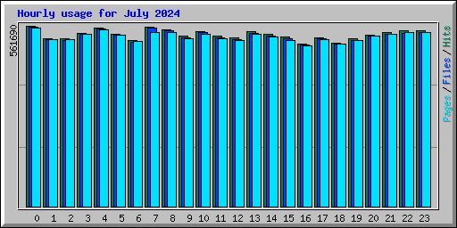 Hourly usage for July 2024