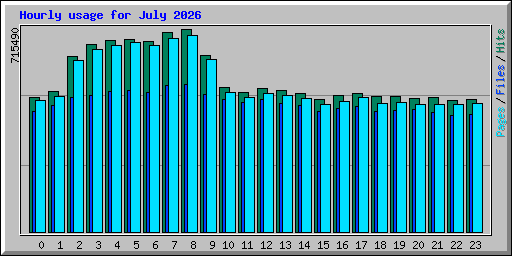Hourly usage for July 2026