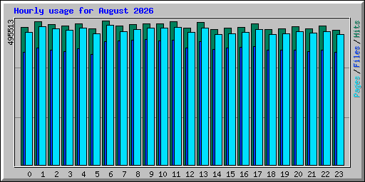 Hourly usage for August 2026